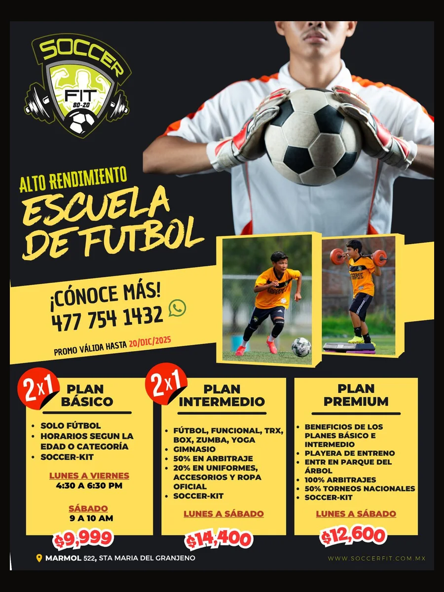 Plan Intermedio SoccerFit 80-20