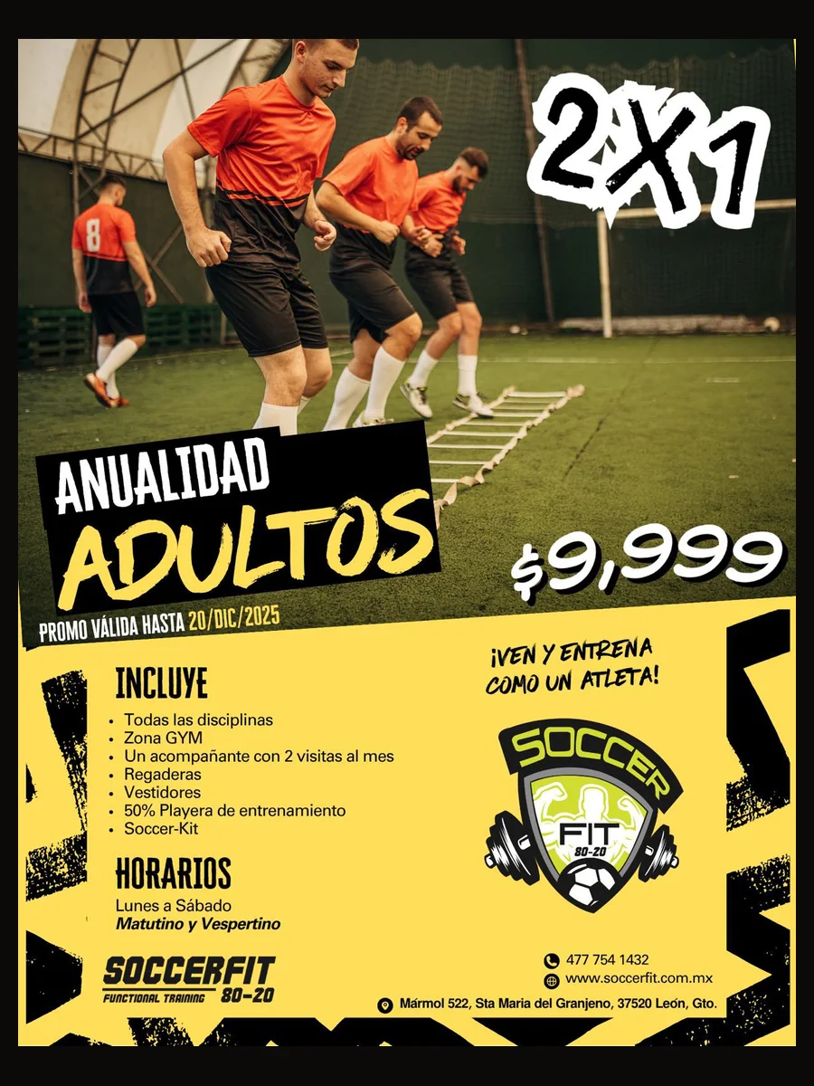 Anualidad adultos SoccerFit 80-20